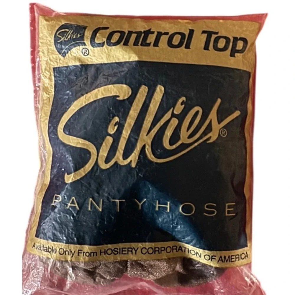 NWT Silkies Control Top Pantyhose X Tall Taupe 86 Nylon 14 Spandex Cotton Crotch